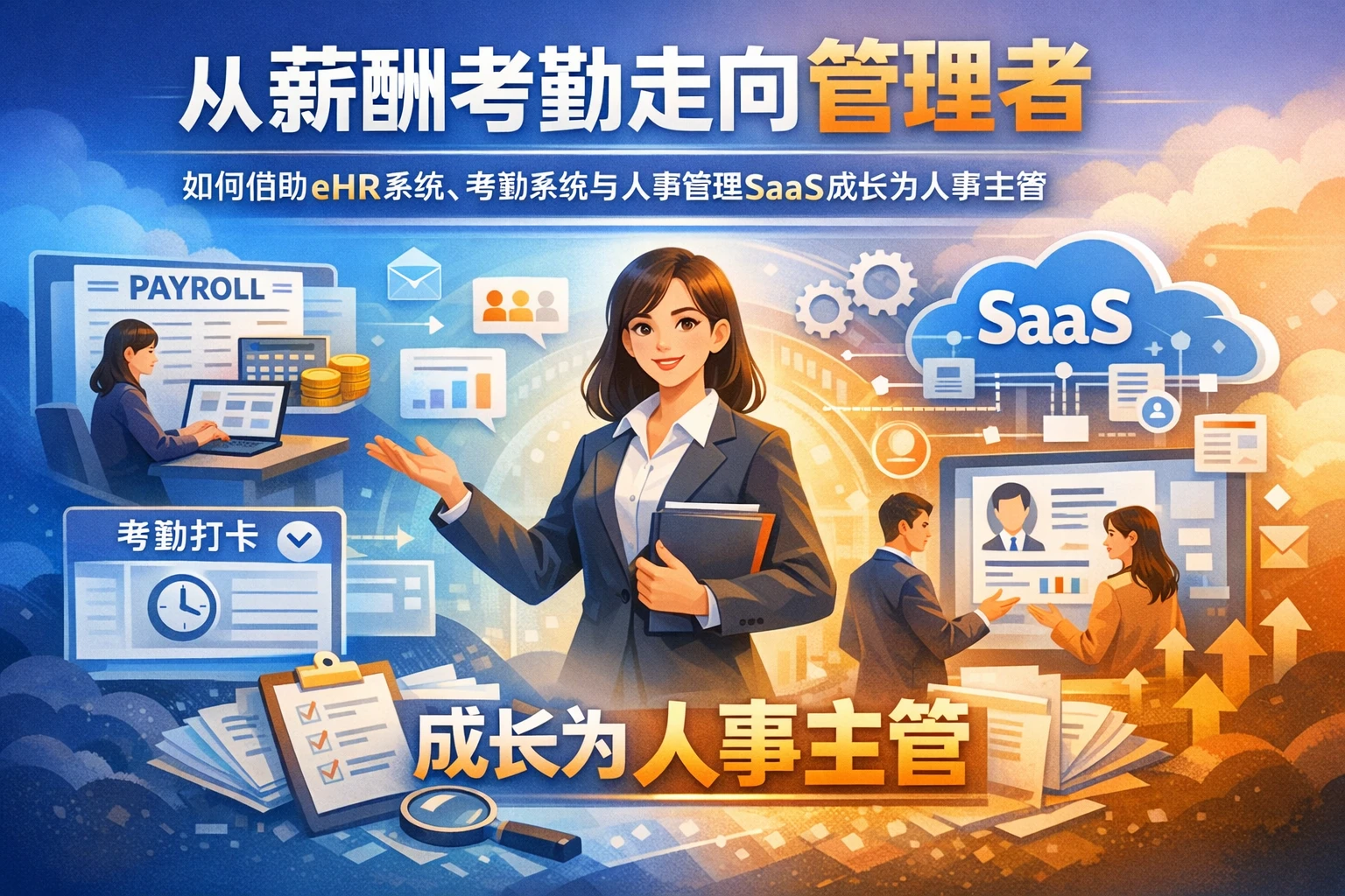 从薪酬考勤走向管理者：如何借助eHR系统、考勤系统与人事管理SaaS成长为人事主管