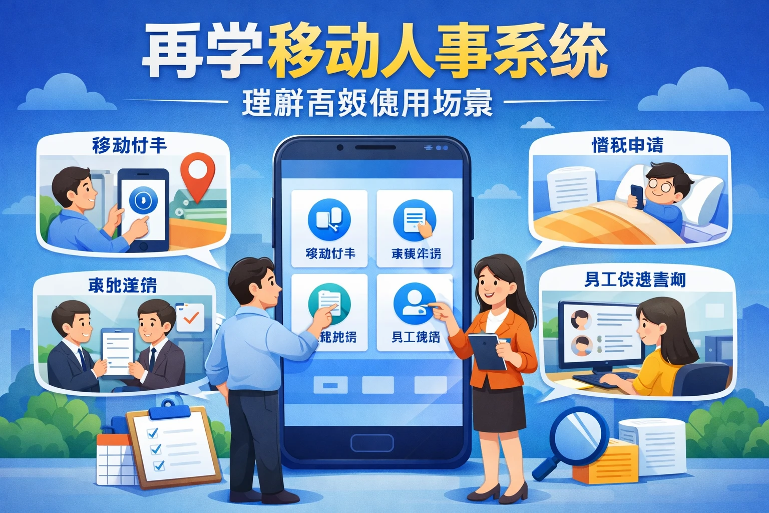 再学移动人事系统，理解高频使用场景