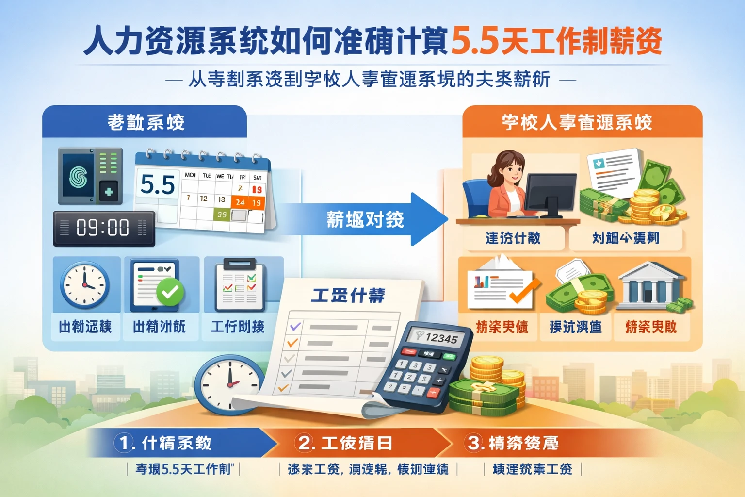人力资源系统如何准确计算5.5天工作制薪资：从考勤系统到学校人事管理系统的实务解析