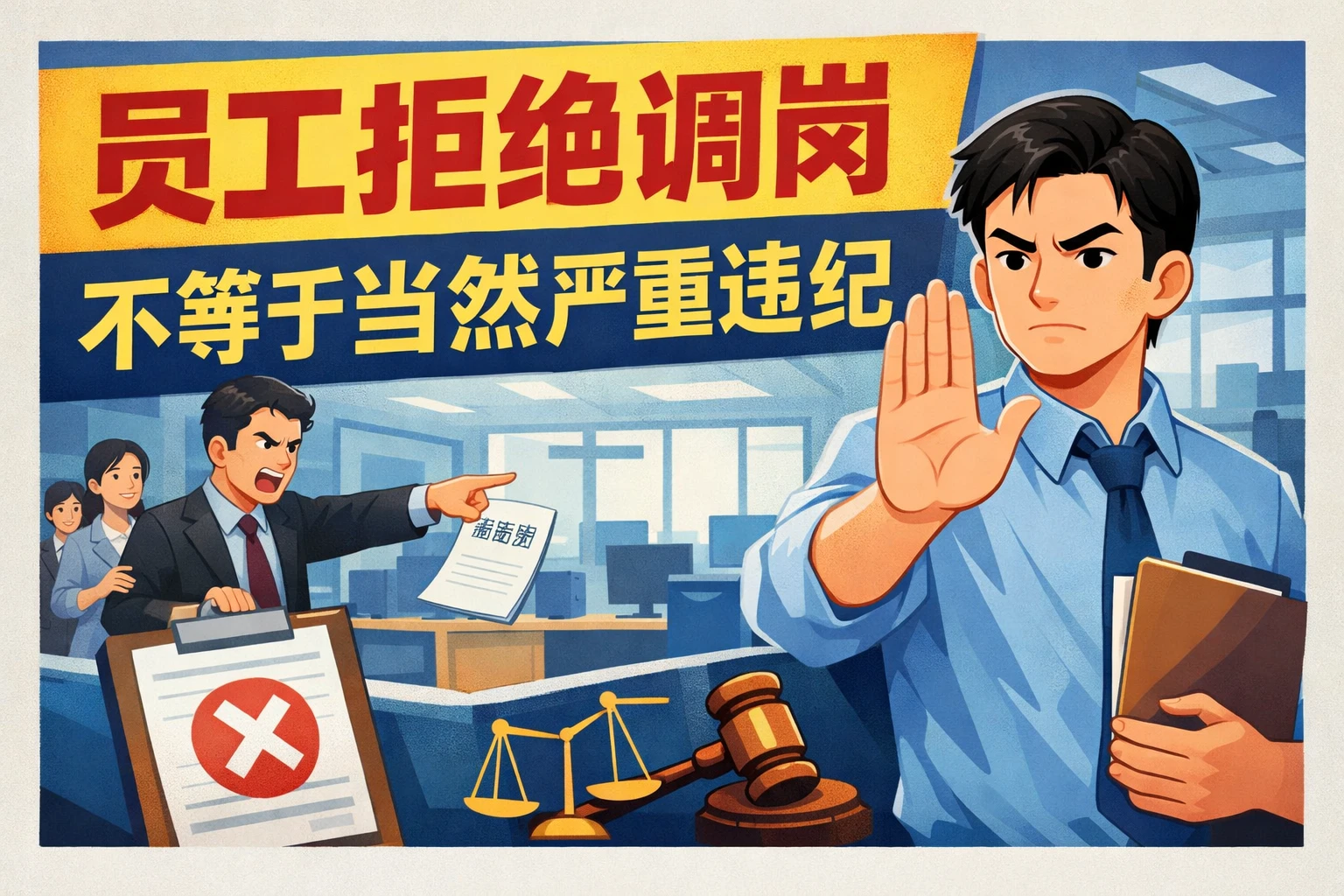 员工拒绝调岗，不等于当然严重违纪