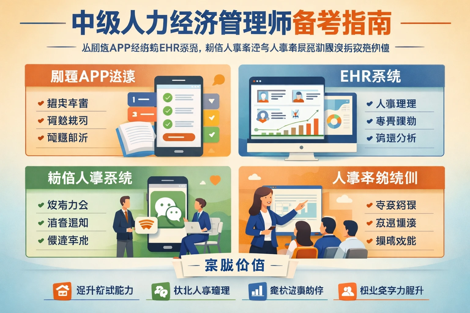 中级人力经济管理师备考指南:从刷题app选择到ehr系统、微信人事系统与人事系统培训服务的实战价值