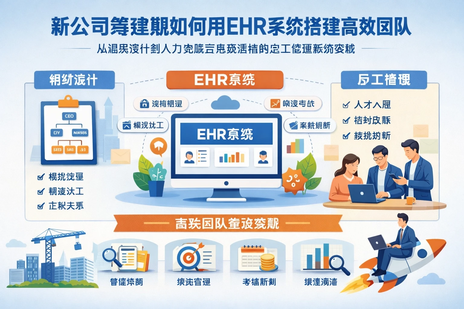 新公司筹建期如何用ehr系统搭建高效团队：从组织设计到人力资源云系统落地的员工管理系统实践