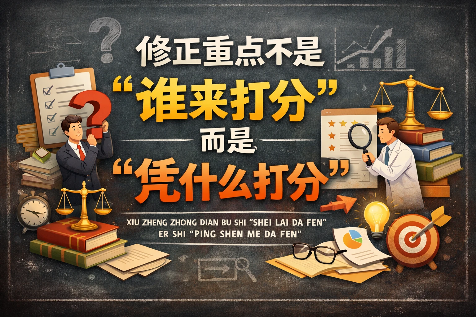 修正重点不是“谁来打分”,而是“凭什么打分”
