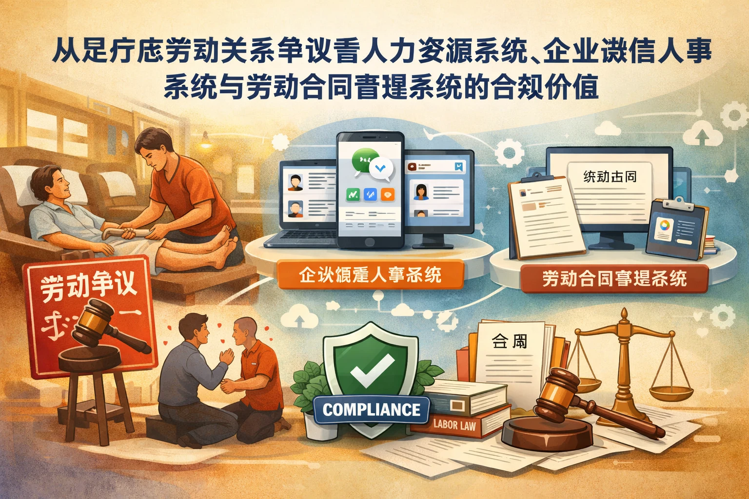从足疗店劳动关系争议看人力资源系统、企业微信人事系统与劳动合同管理系统的合规价值