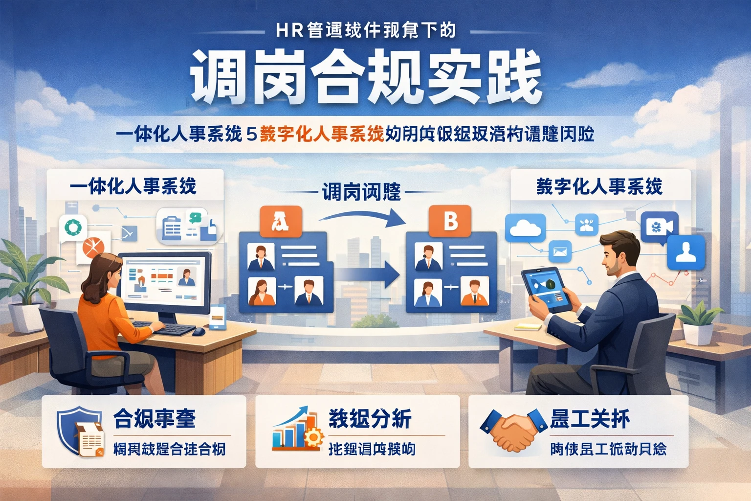 HR管理软件视角下的调岗合规实践：一体化人事系统与数字化人事系统如何降低组织架构调整风险