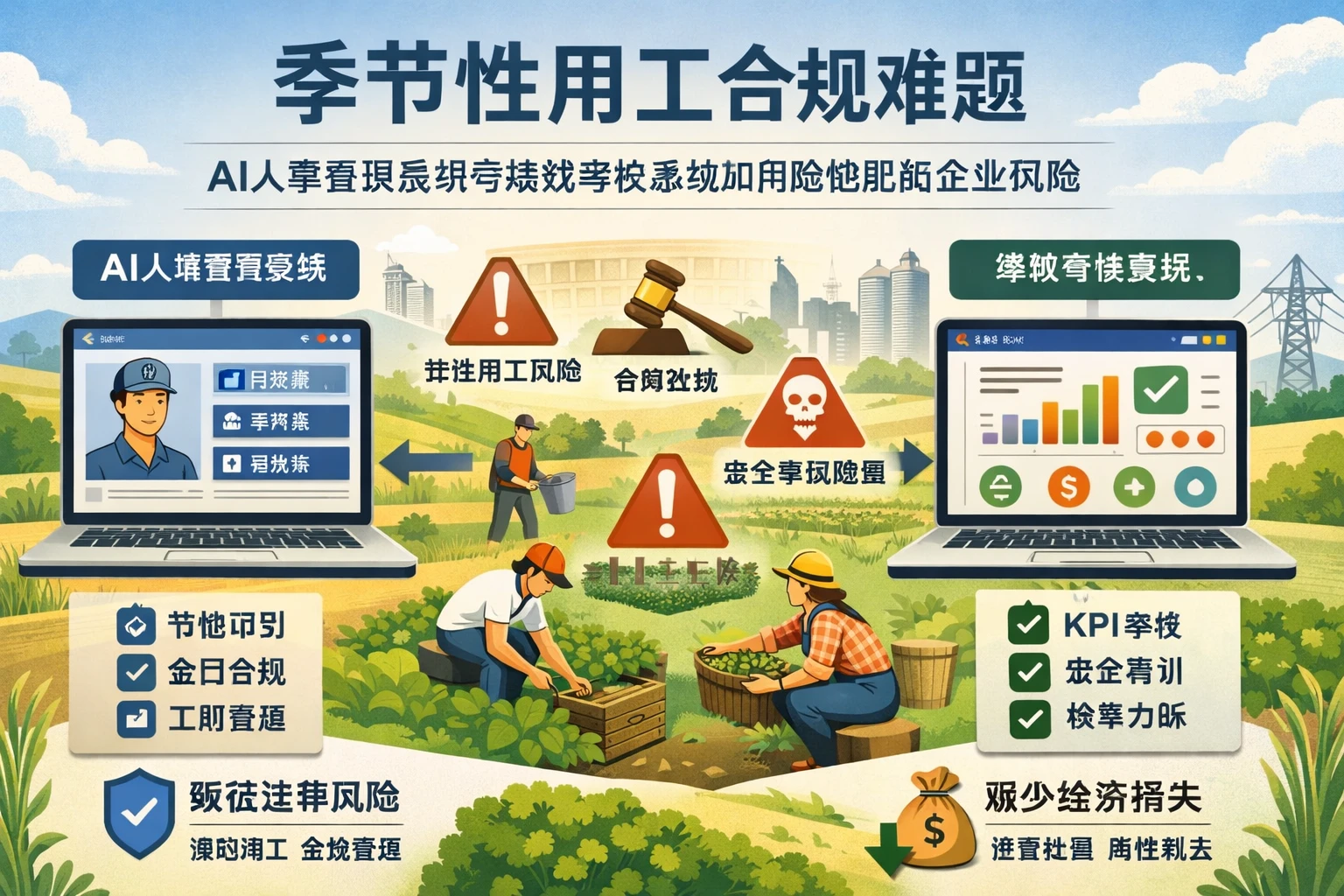 HR管理软件视角下的季节性用工合规难题:AI人事管理系统与绩效考核系统如何降低肥料企业风险
