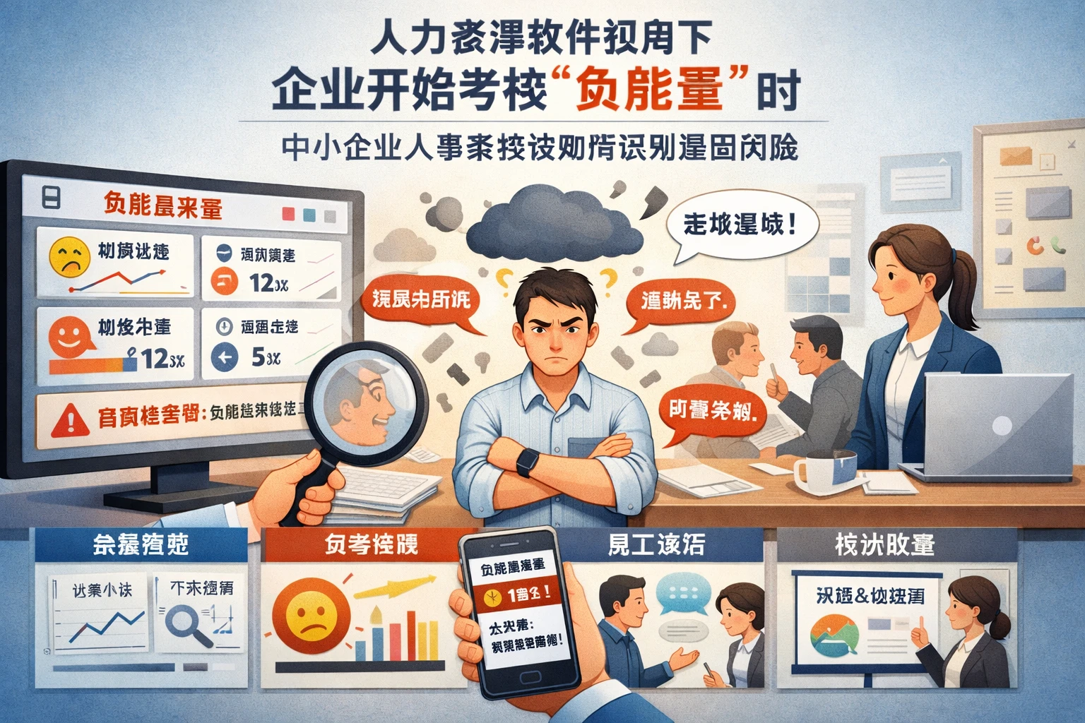 人力资源软件视角下，企业开始考核“负能量”时，中小企业人事系统该如何识别管理风险