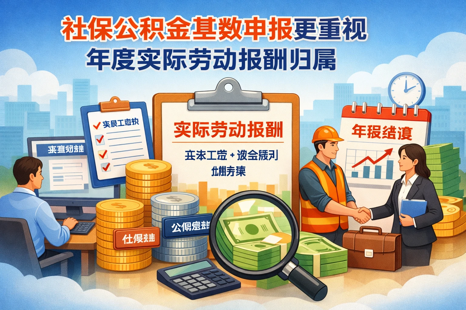 2. 社保公积金基数申报更重视年度实际劳动报酬归属