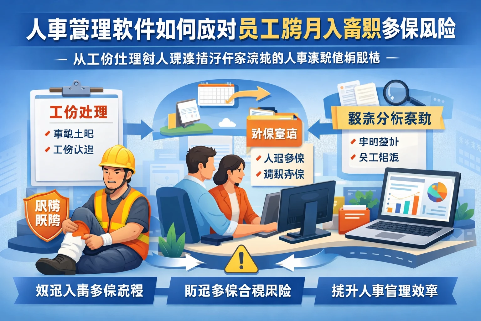 人事管理软件如何应对员工跨月入离职参保风险：从工伤处理到人事数据分析系统落地的人事系统使用教程