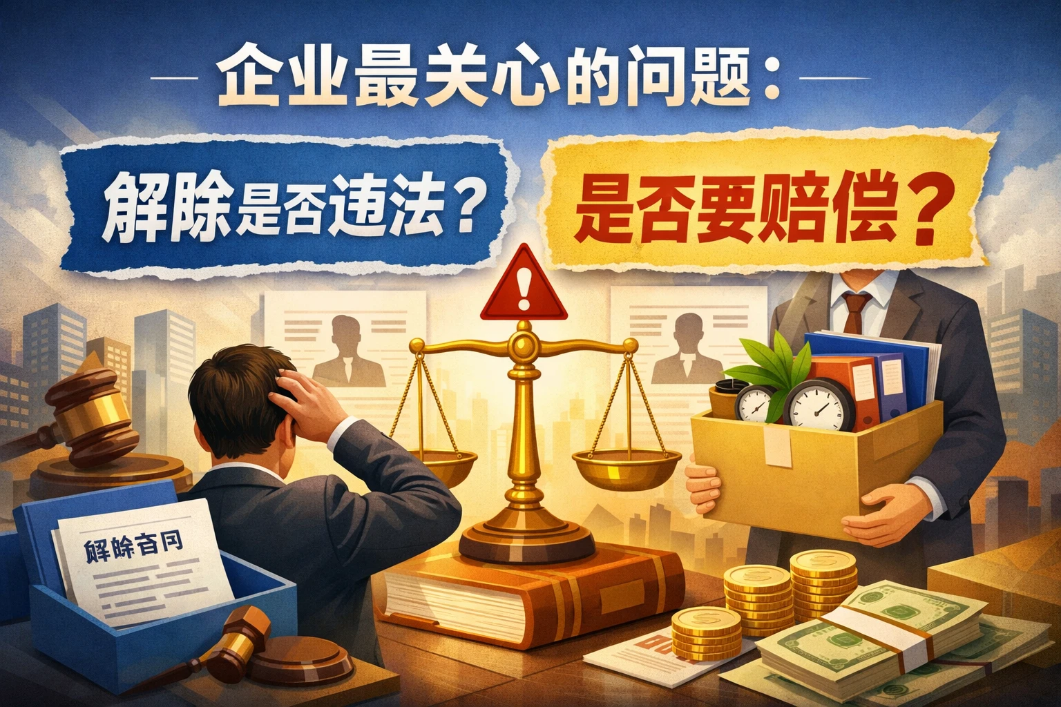 企业最关心的问题：解除是否违法，是否要赔偿