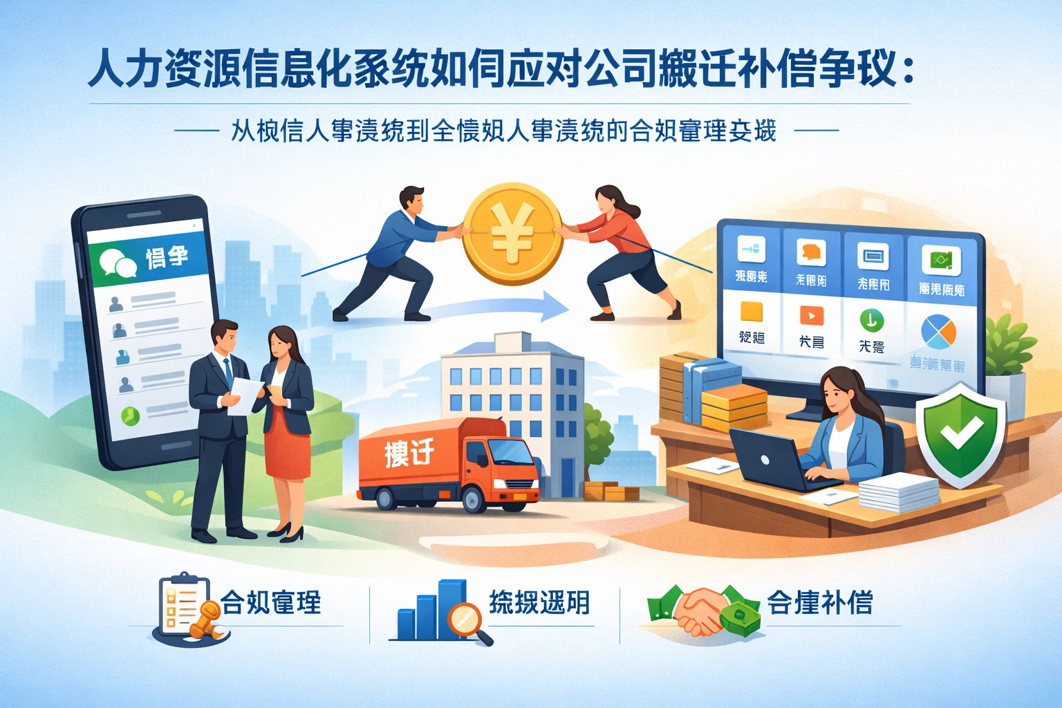 人力资源信息化系统如何应对公司搬迁补偿争议:从微信人事系统到全模块人事系统的合规管理实践