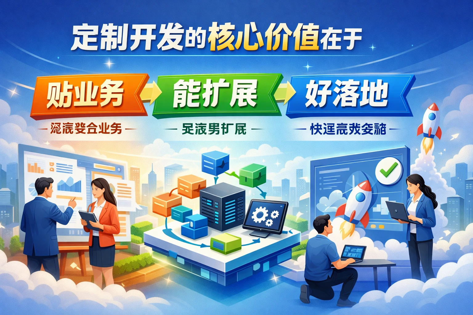 定制开发的核心价值在于“贴业务、能扩展、好落地”