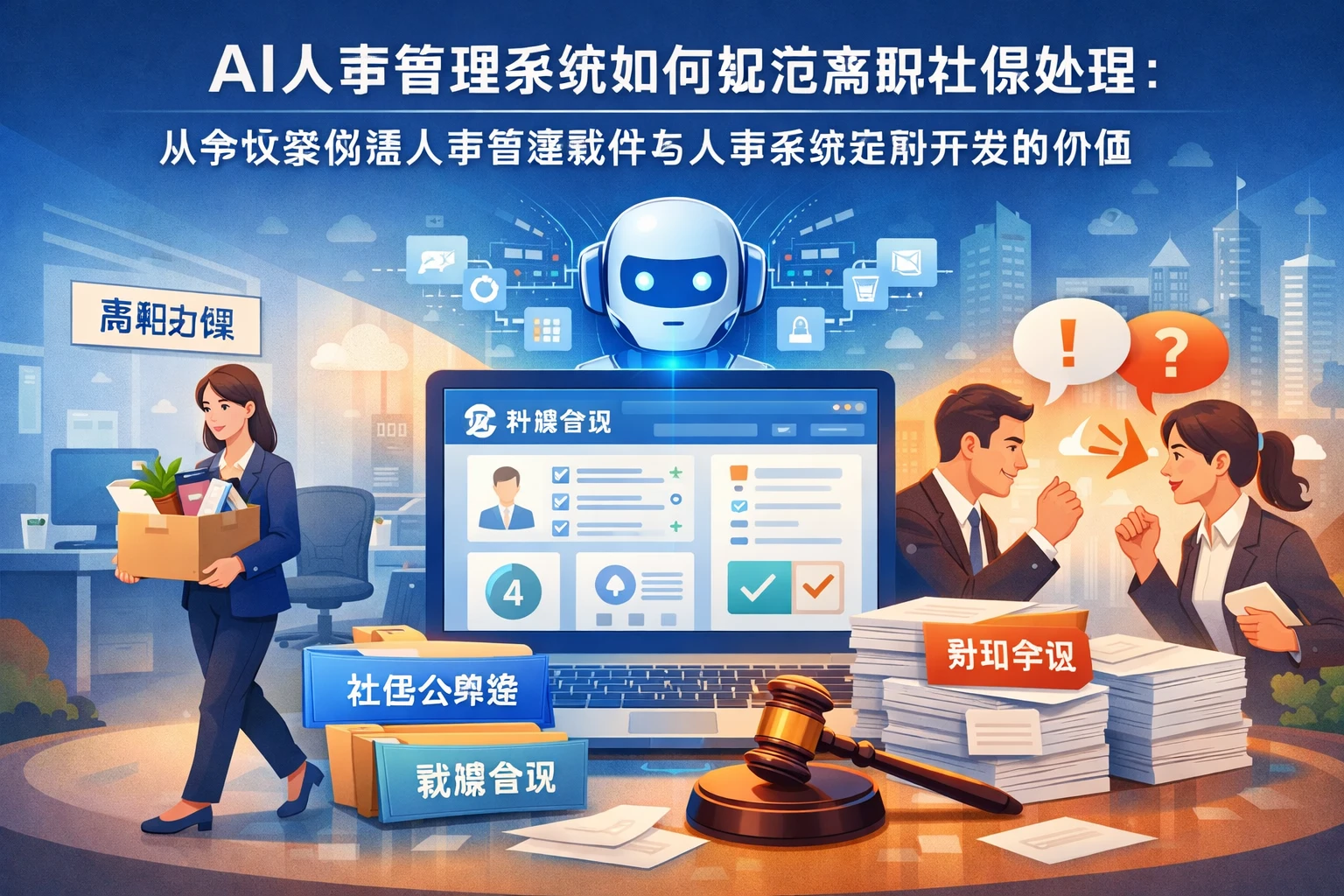 AI人事管理系统如何规范离职社保处理:从争议案例看人事管理软件与人事系统定制开发的价值