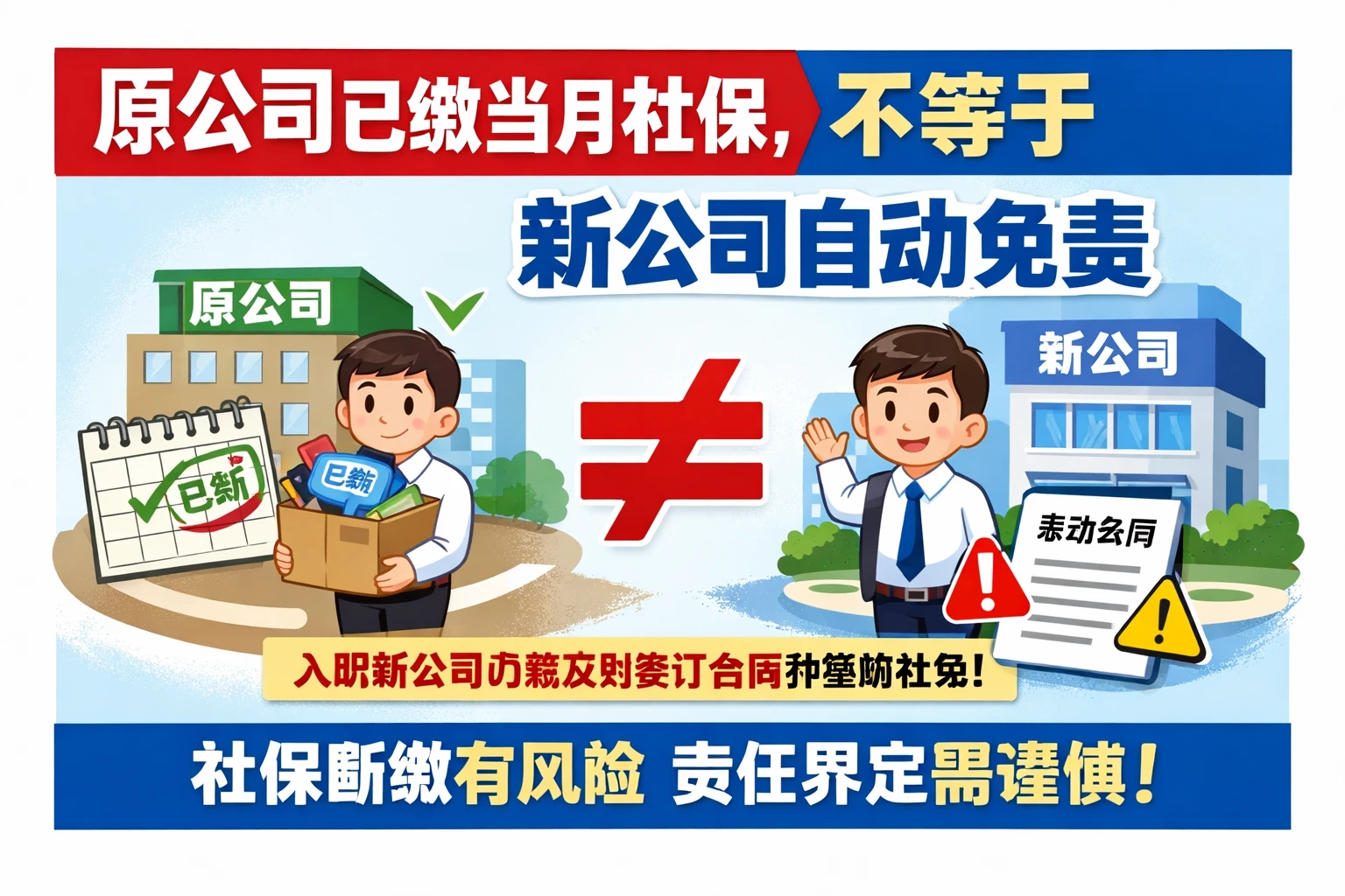 原公司已缴当月社保，不等于新公司自动免责