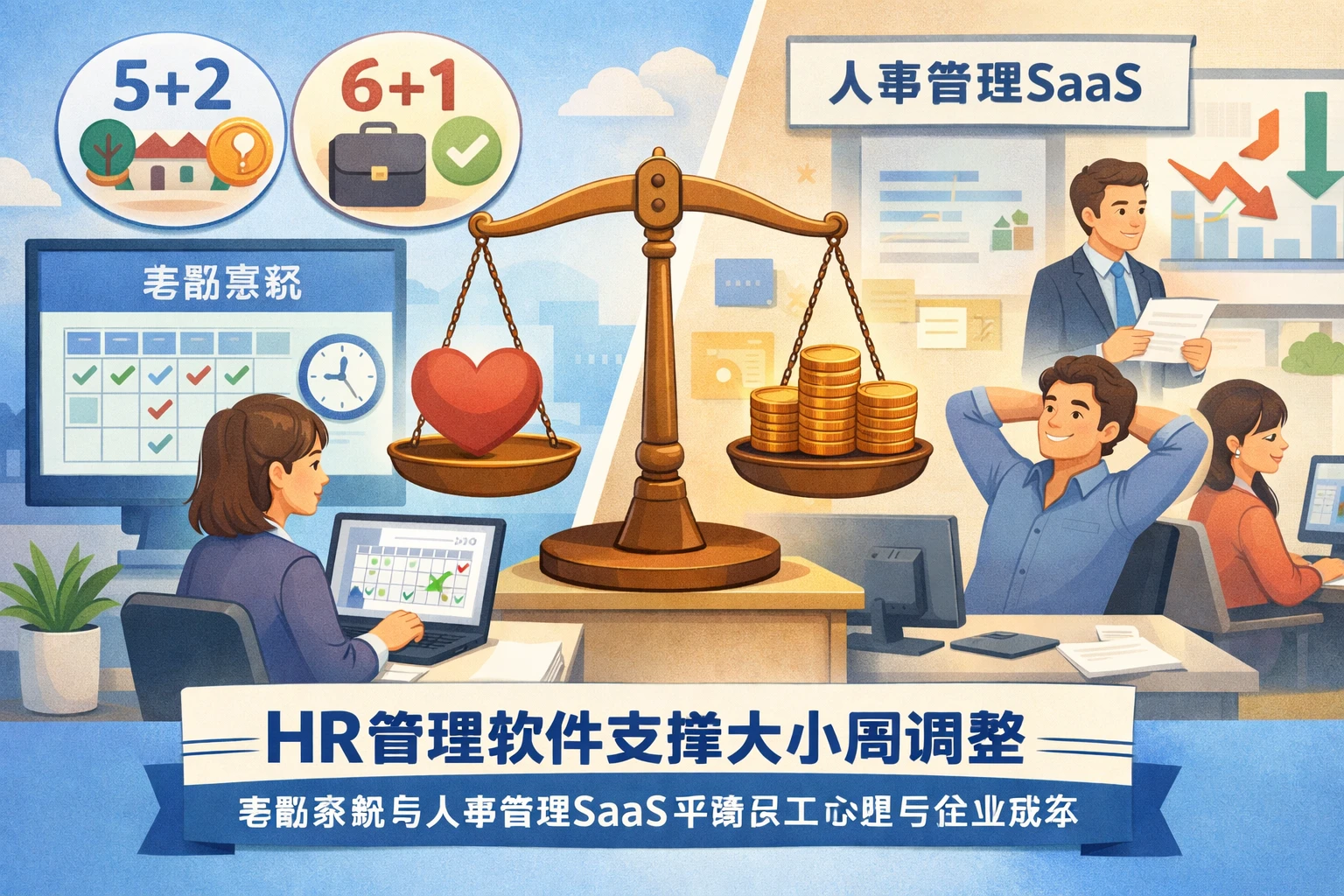 HR管理软件如何支撑大小周调整:用考勤系统与人事管理SaaS平衡员工心理与企业成本