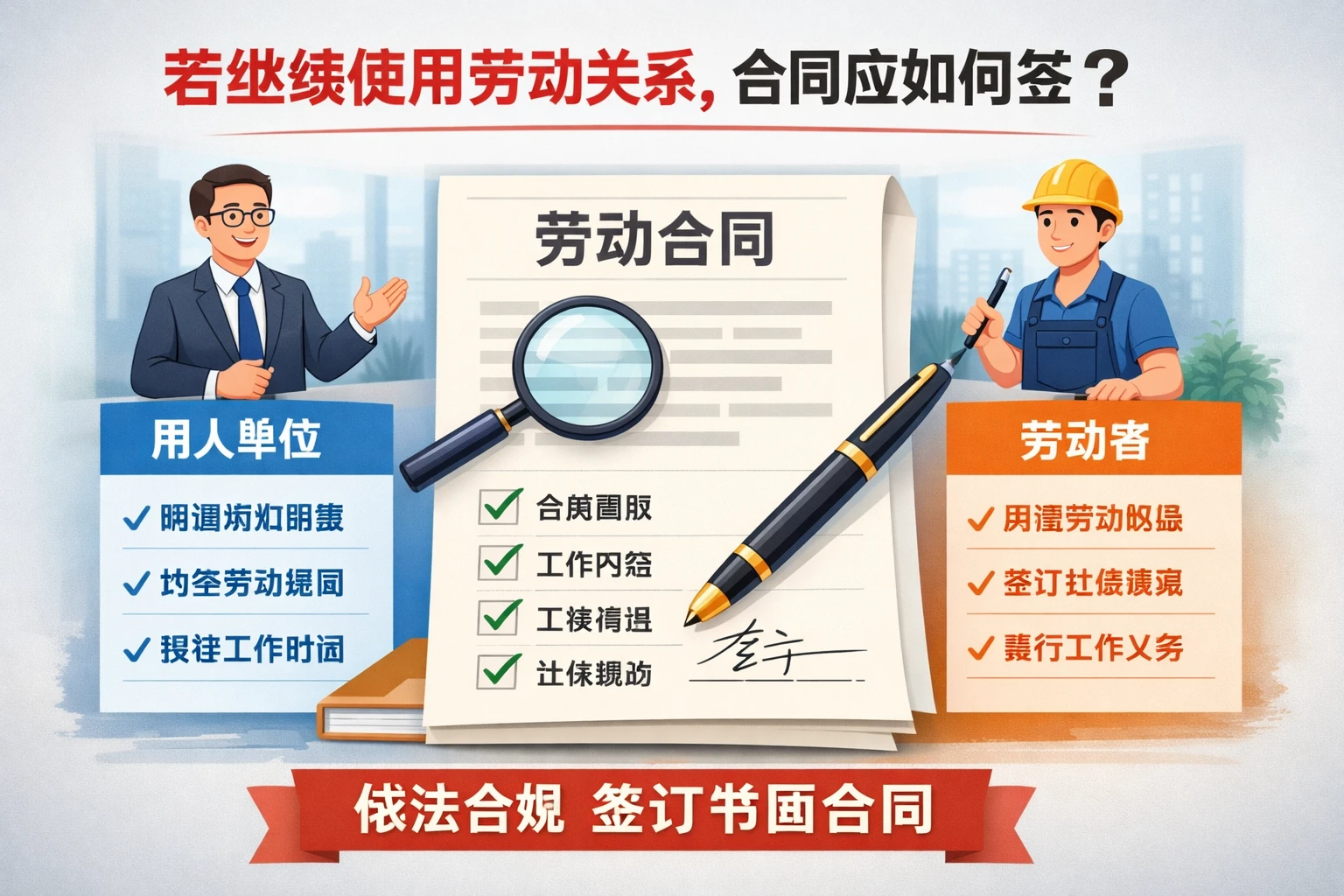 若继续使用劳动关系，合同应如何签