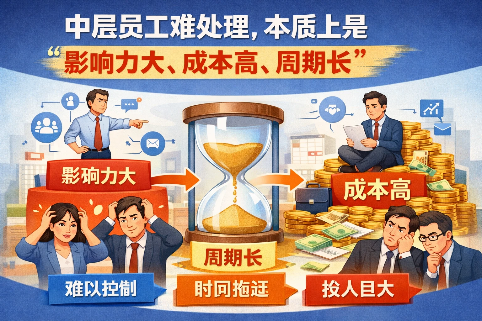 中层员工难处理,本质上是“影响力大、成本高、周期长”