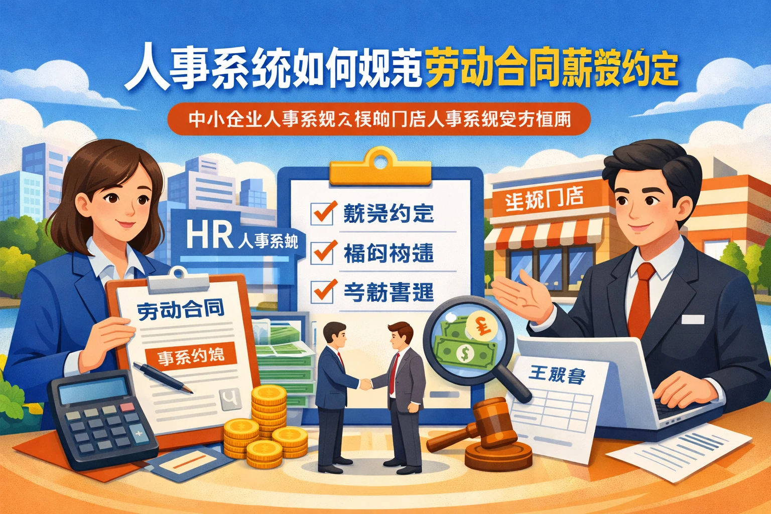 人事系统如何规范劳动合同薪资约定:中小企业人事系统与连锁门店人事系统实务指南