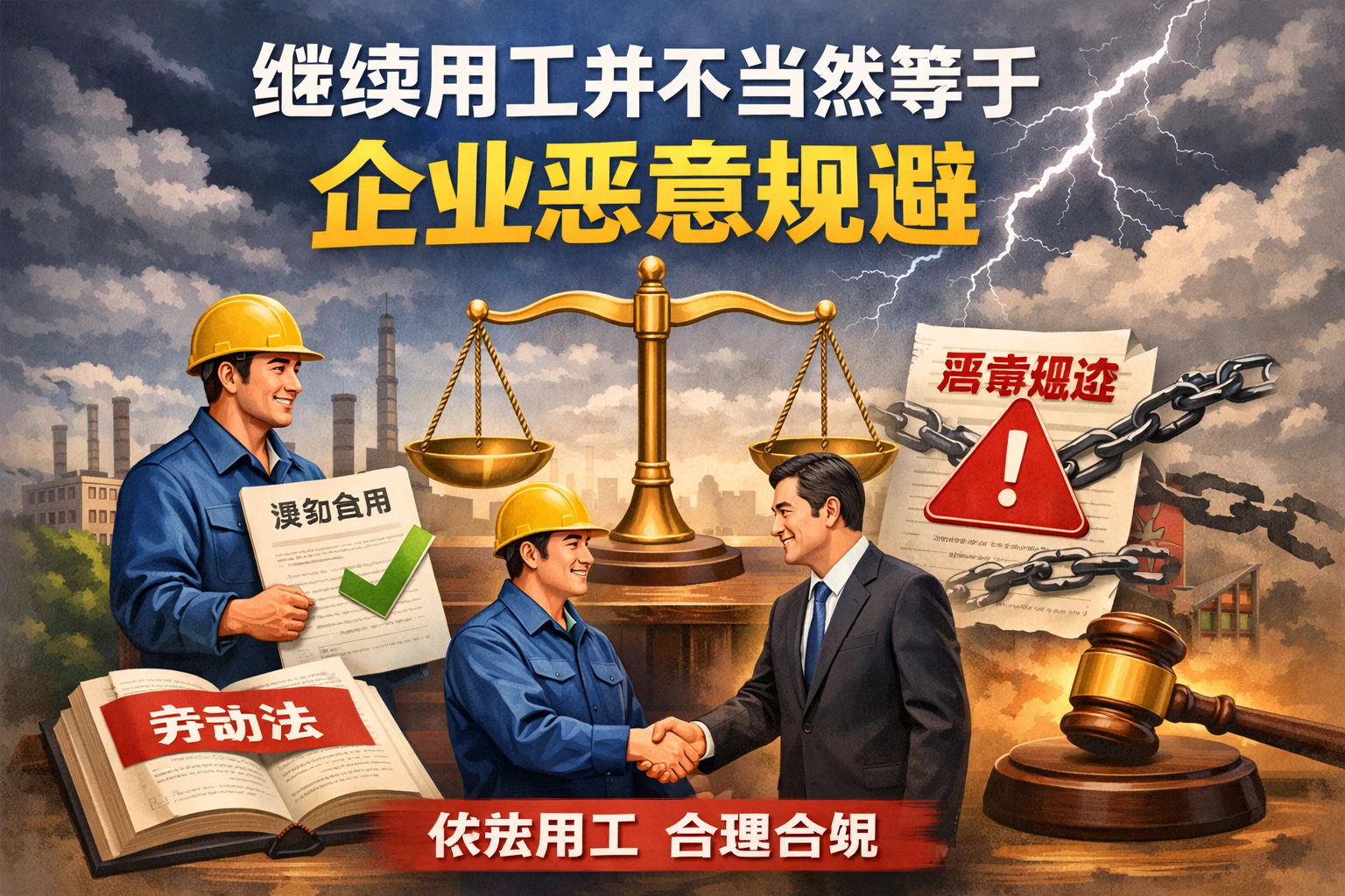 继续用工并不当然等于企业恶意规避