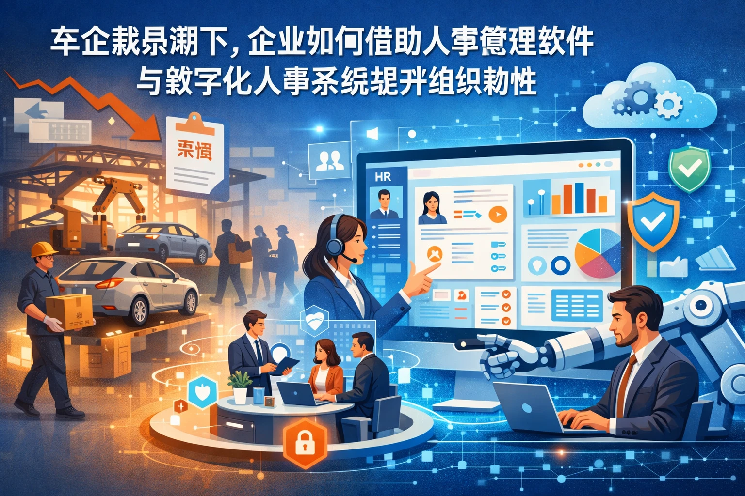 车企裁员潮下，企业如何借助人事管理软件与数字化人事系统提升组织韧性