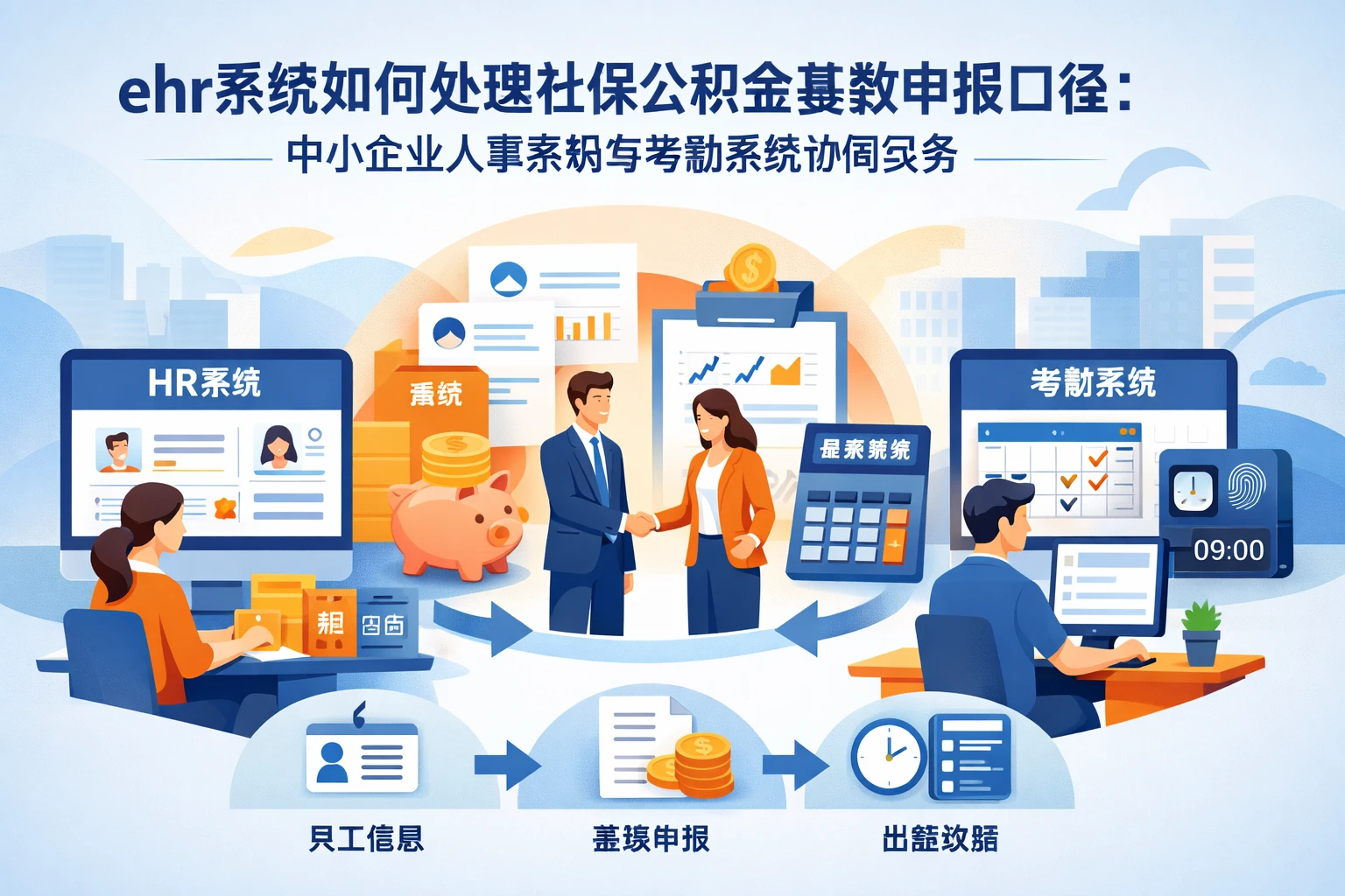 ehr系统如何处理社保公积金基数申报口径:中小企业人事系统与考勤系统协同实务