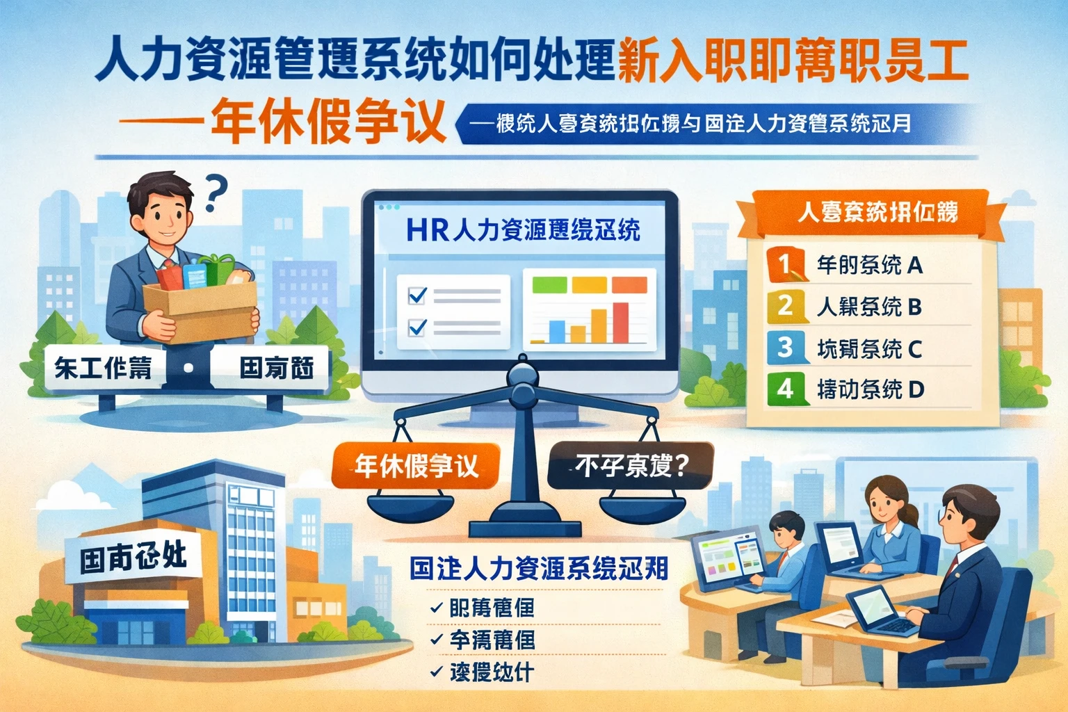 人力资源管理系统如何处理新入职即离职员工年休假争议——兼谈人事系统排行榜与国企人力资源系统应用