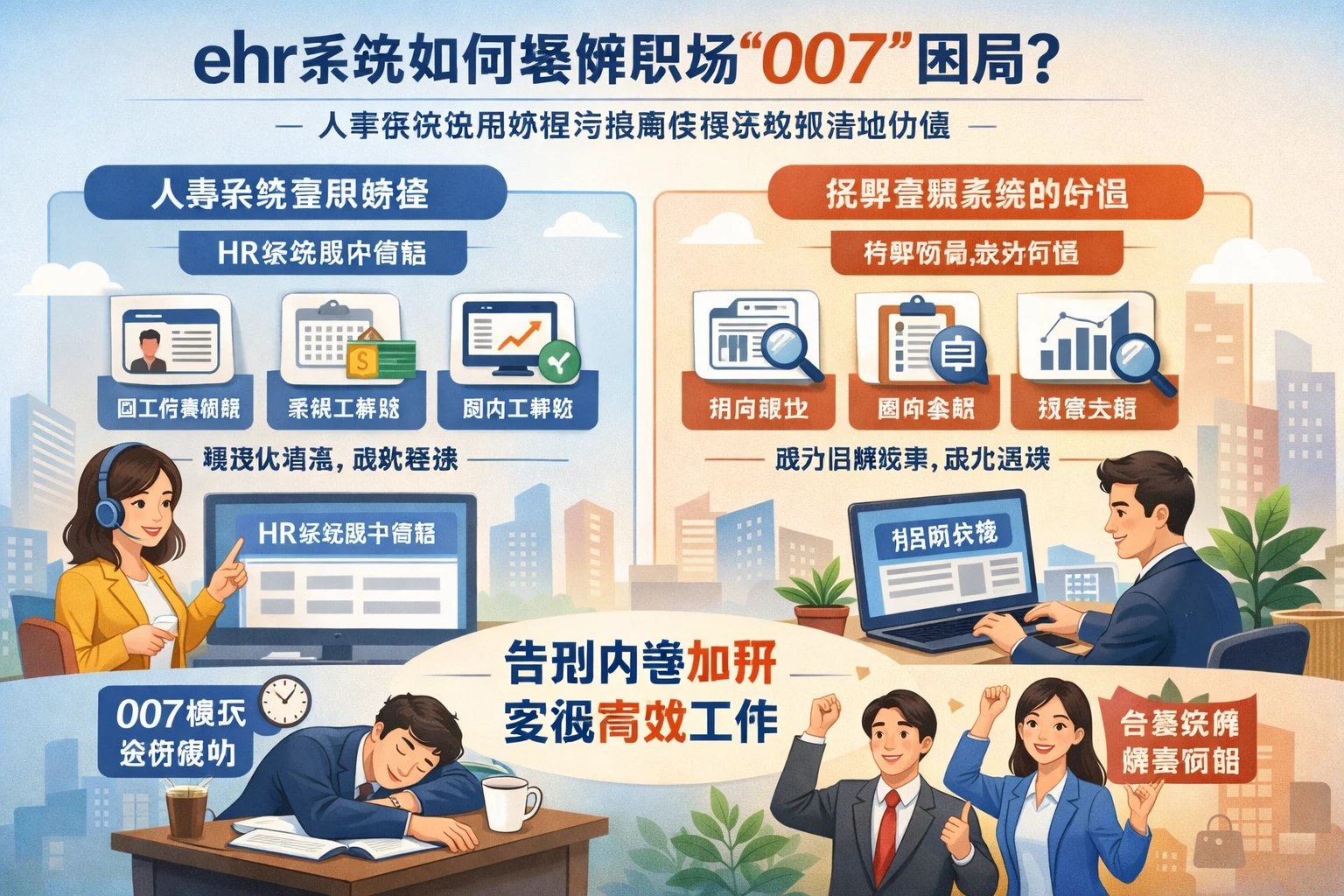 ehr系统如何缓解职场“007”困局:人事系统使用教程与招聘管理系统的落地价值