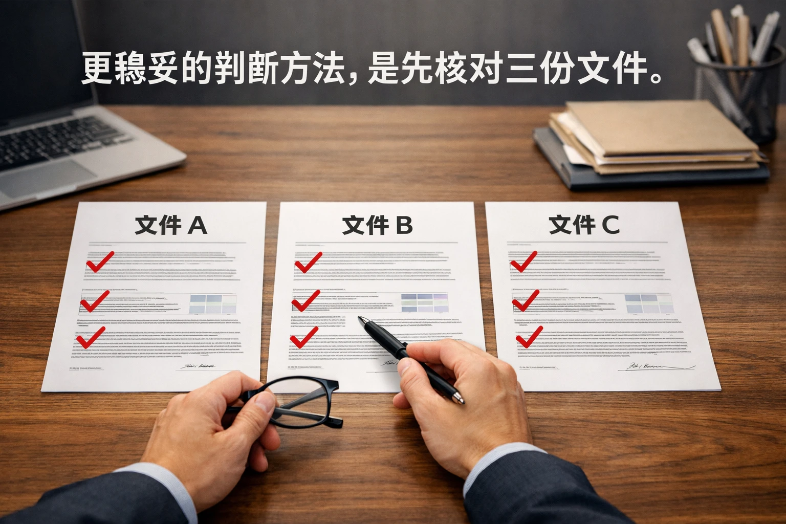 更稳妥的判断方法，是先核对三份文件