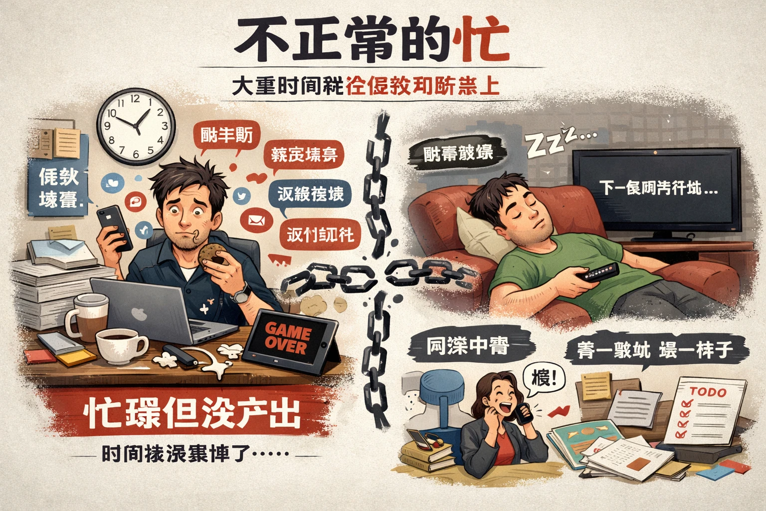 不正常的忙:大量时间耗在低效和断点上