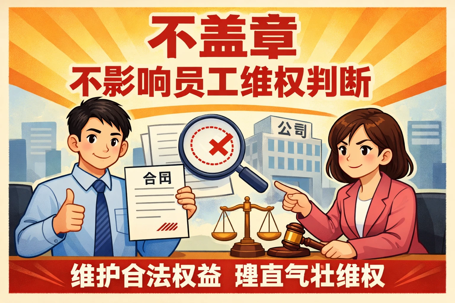 不盖章，不影响员工维权判断