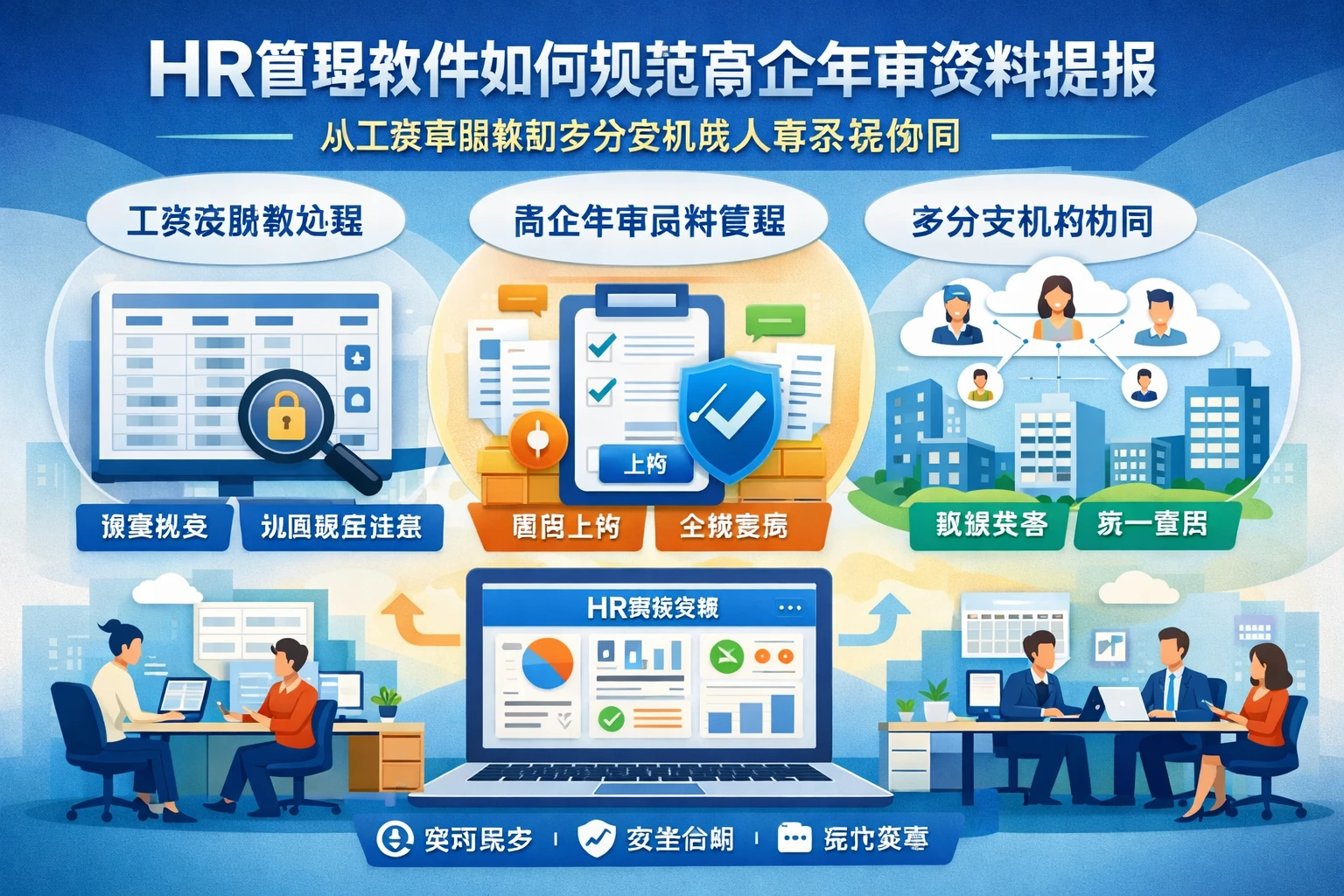 HR管理软件如何规范高企年审资料提报：从工资表脱敏到多分支机构人事系统协同