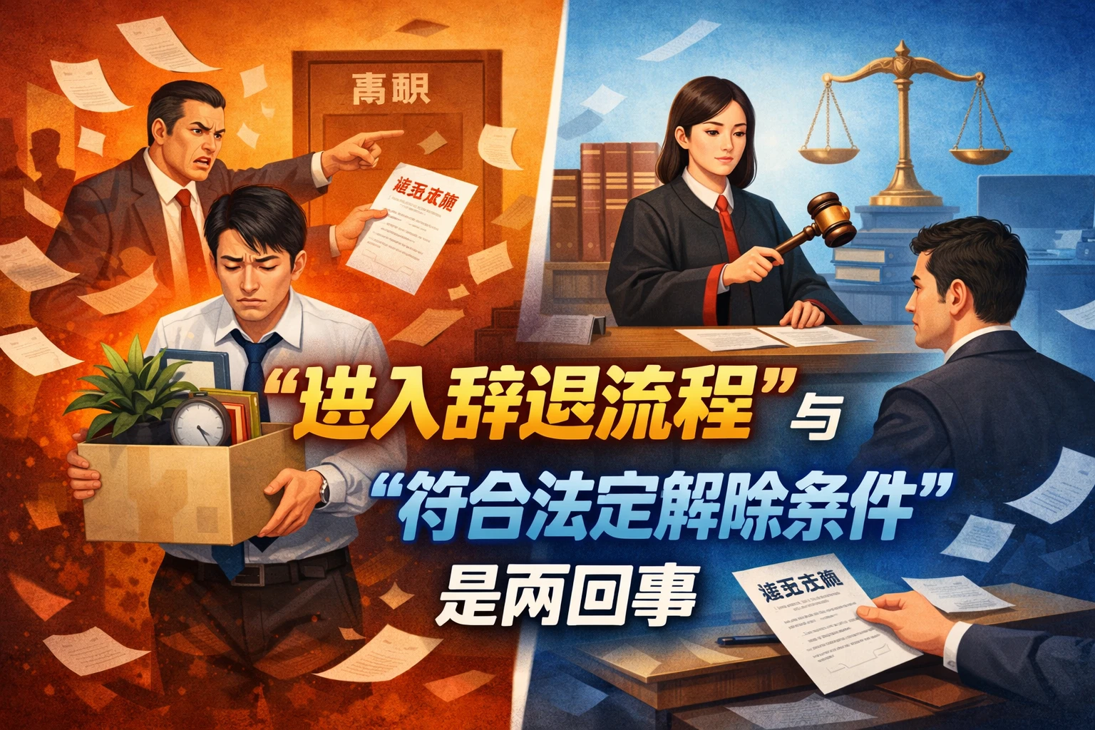 “进入辞退流程”与“符合法定解除条件”是两回事