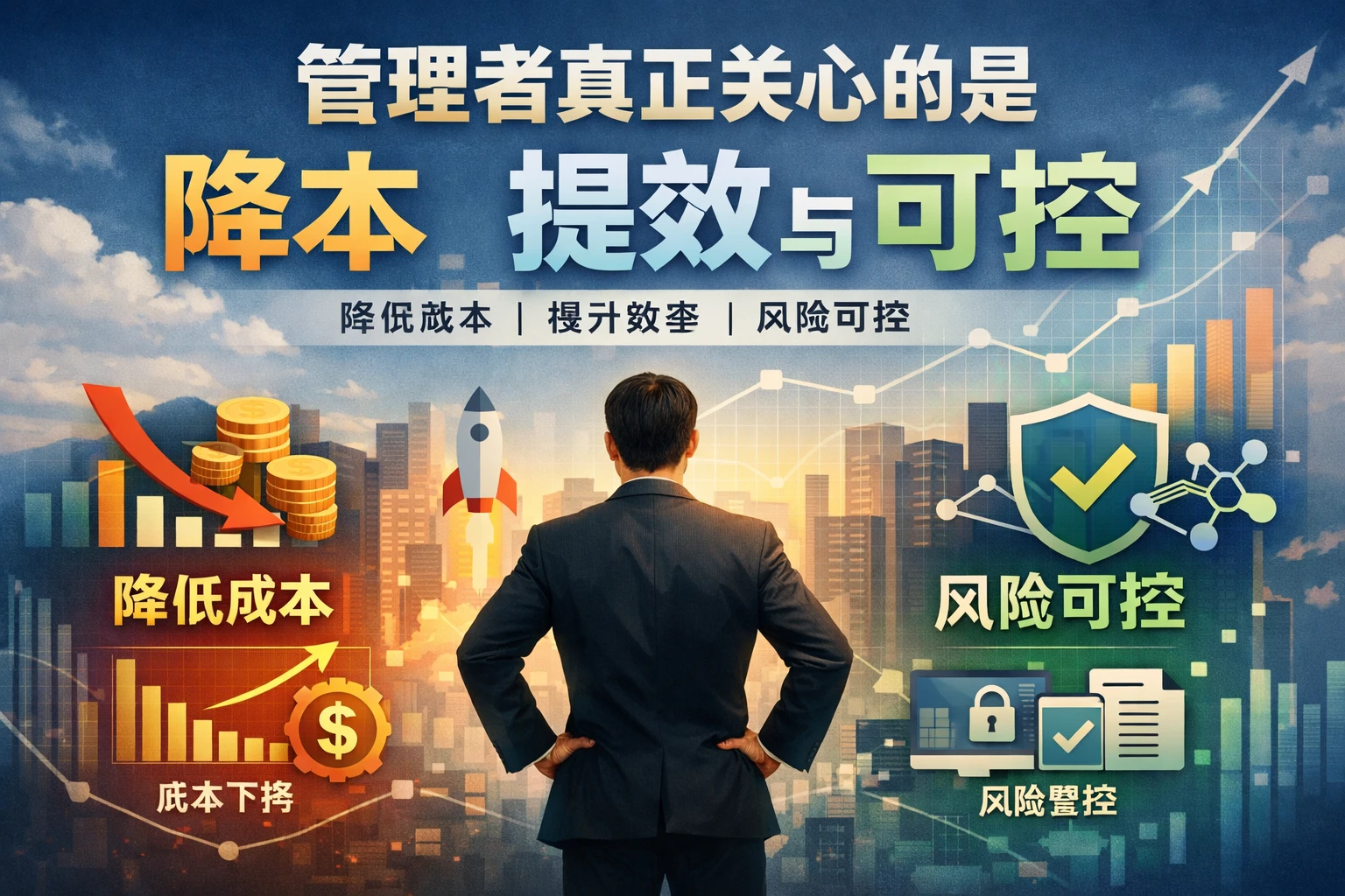 管理者真正关心的是降本、提效与可控