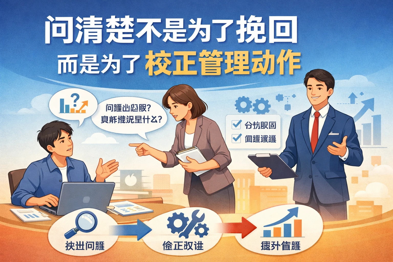 问清楚不是为了挽回，而是为了校正管理动作