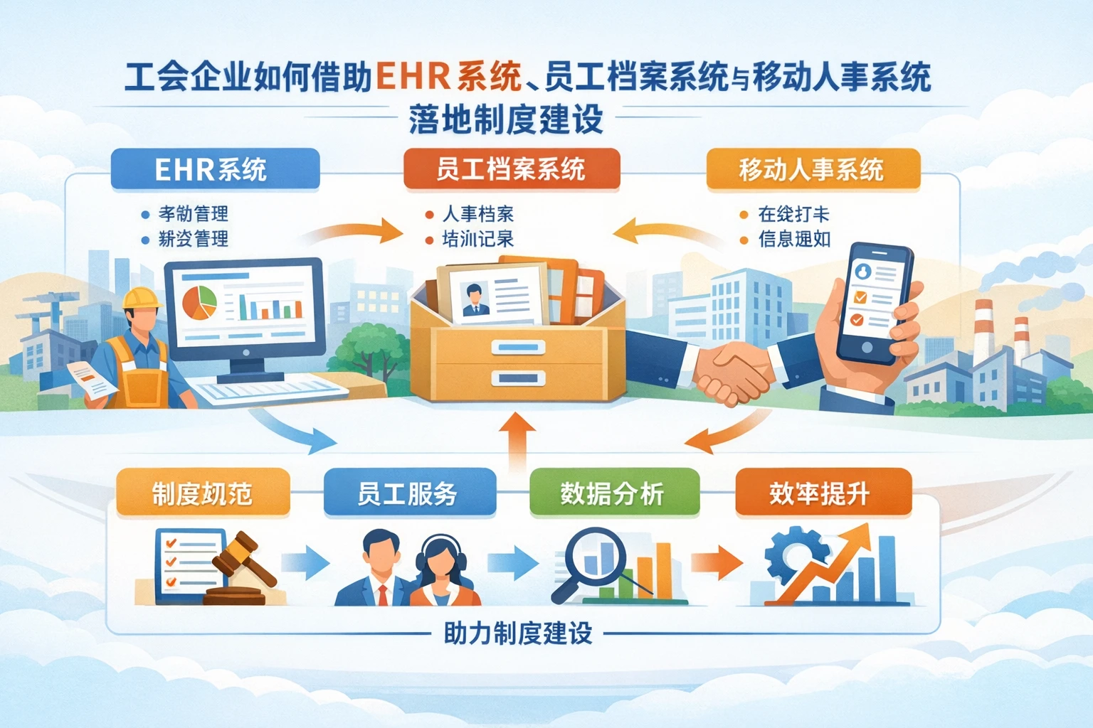 工会企业如何借助ehr系统、员工档案系统与移动人事系统落地制度建设