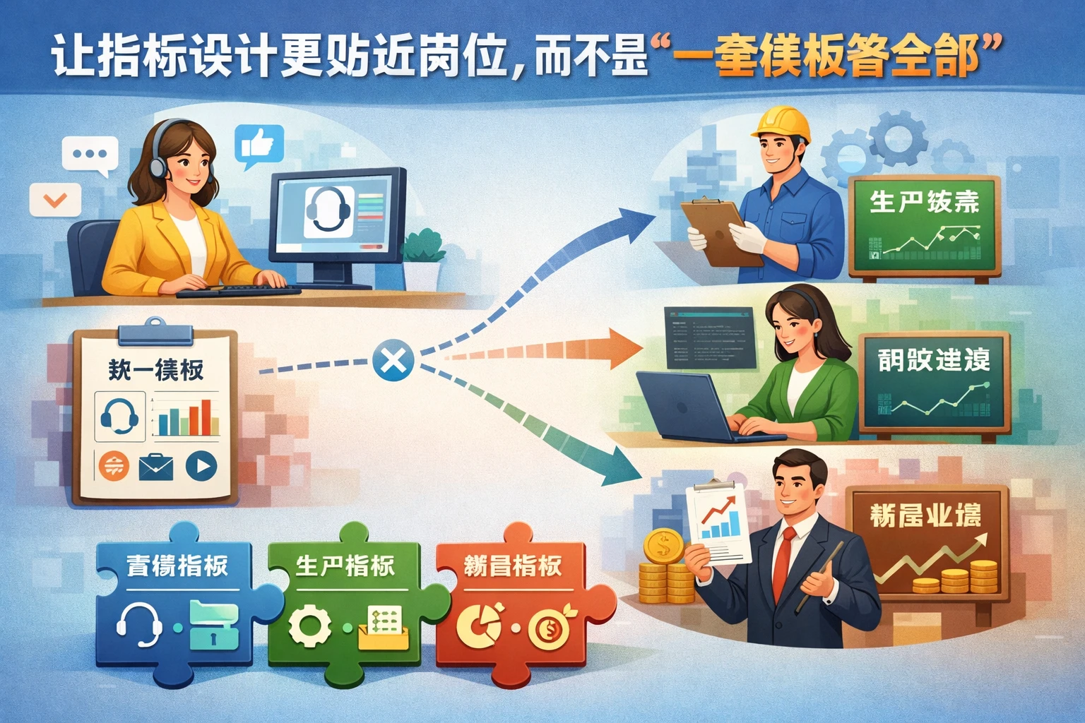 让指标设计更贴近岗位,而不是“一套模板管全部”