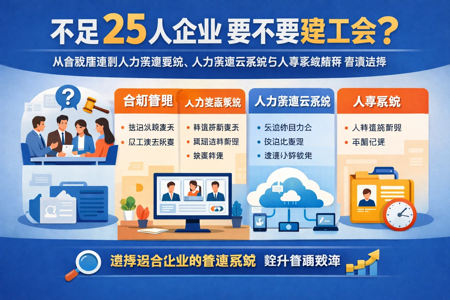 不足25人企业要不要建工会?从合规管理到人力资源系统、人力资源云系统与人事系统推荐看清选择