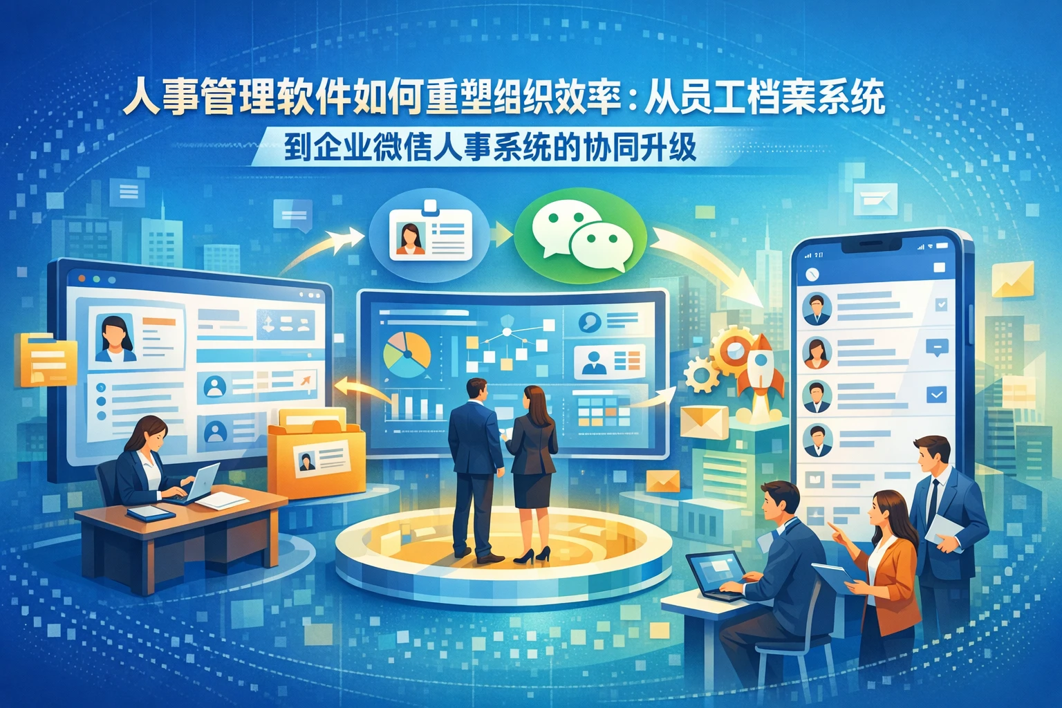 人事管理软件如何重塑组织效率：从员工档案系统到企业微信人事系统的协同升级