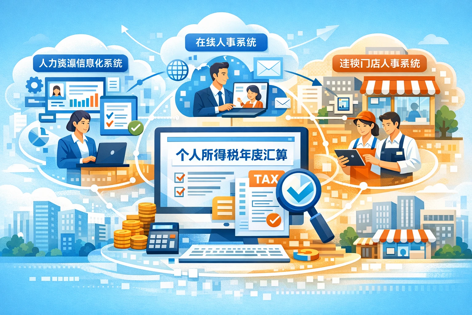 个人所得税年度汇算场景下，人力资源信息化系统、在线人事系统与连锁门店人事系统如何提升管理效率