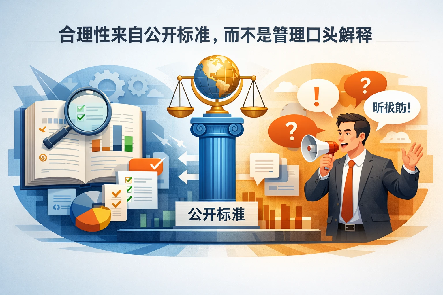 合理性来自公开标准，而不是管理口头解释