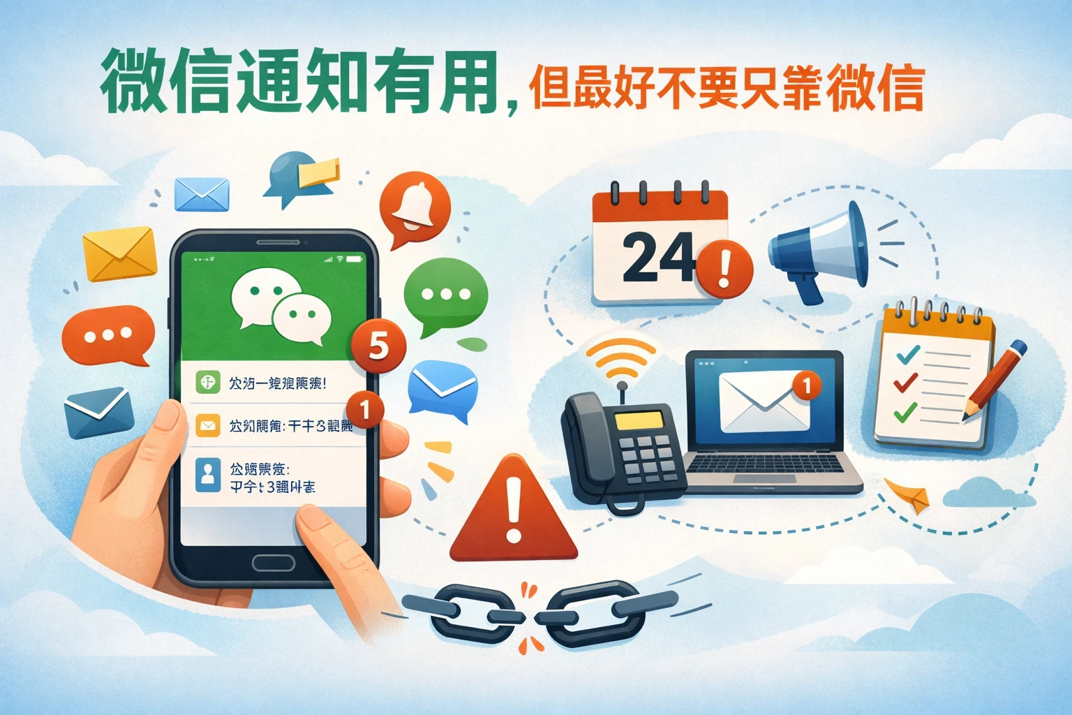 微信通知有用，但最好不要只靠微信