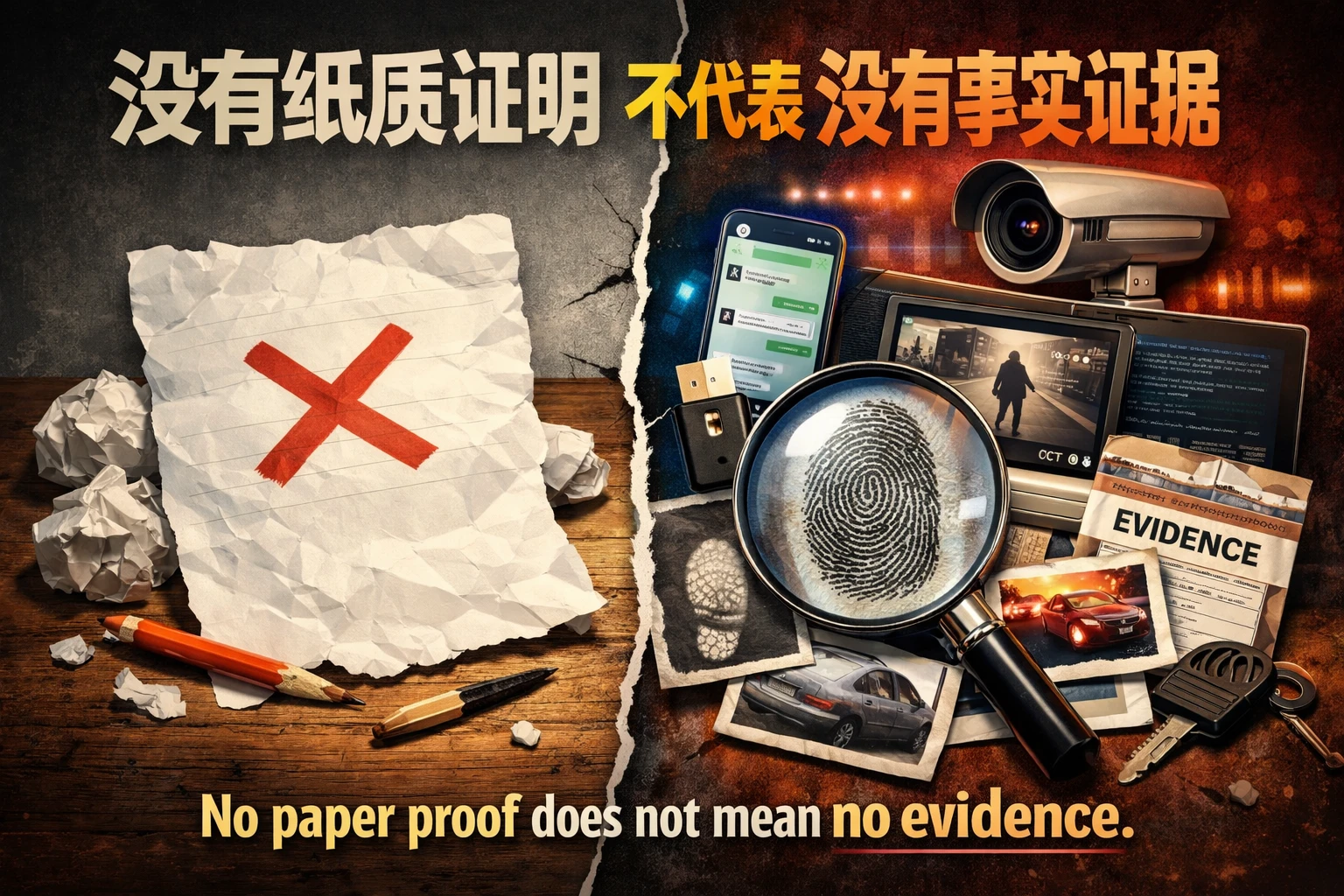 没有纸质证明,不代表没有事实证据
