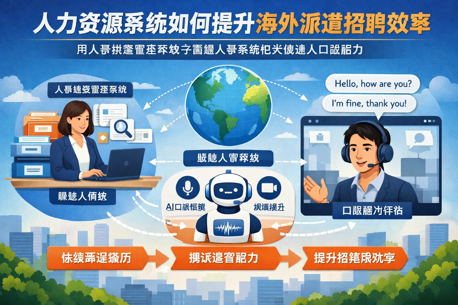 人力资源系统如何提升海外派遣招聘效率：用人事档案管理系统与智能人事系统把关候选人口语能力