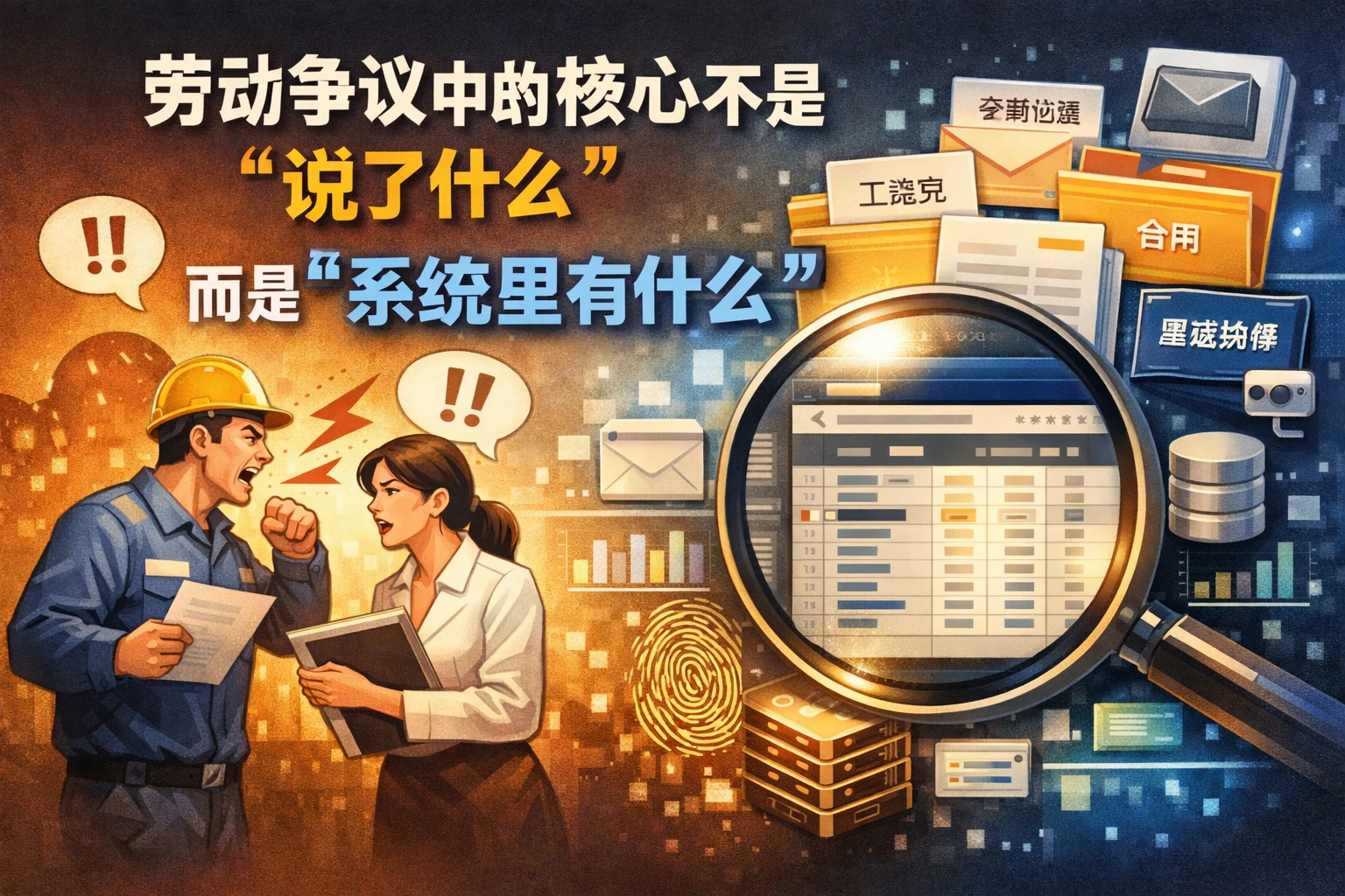 劳动争议中的核心不是“说了什么”，而是“系统里有什么”