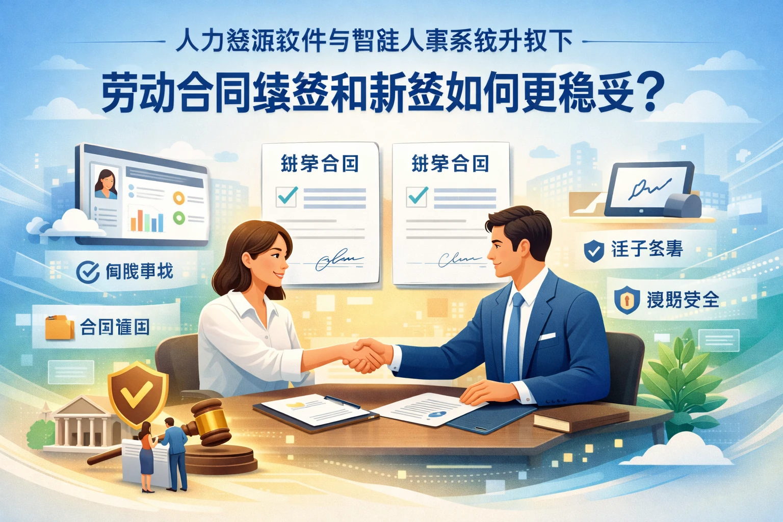 人力资源软件与智能人事系统升级下，劳动合同续签和新签如何更稳妥
