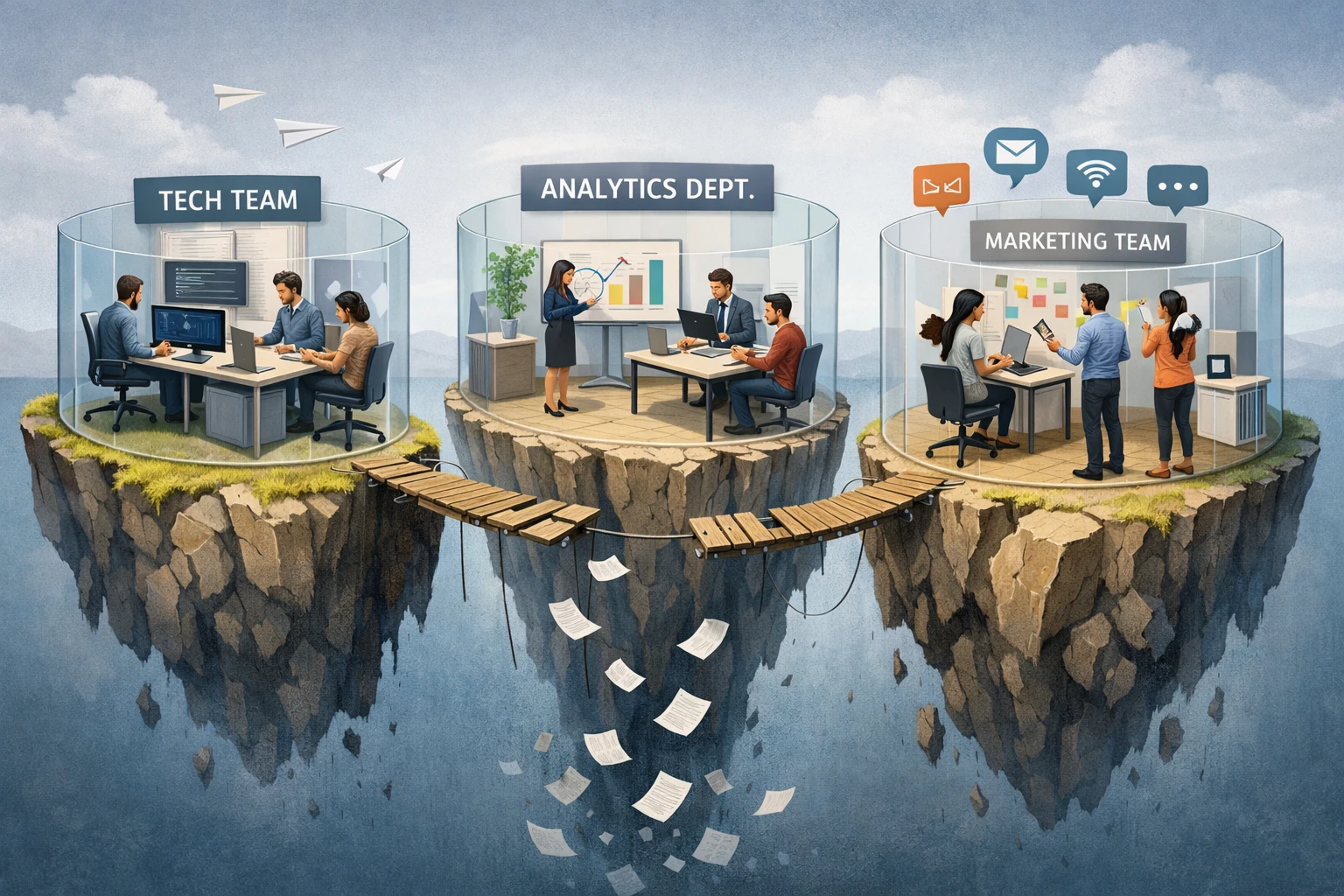 工作边界清晰，但容易形成信息孤岛