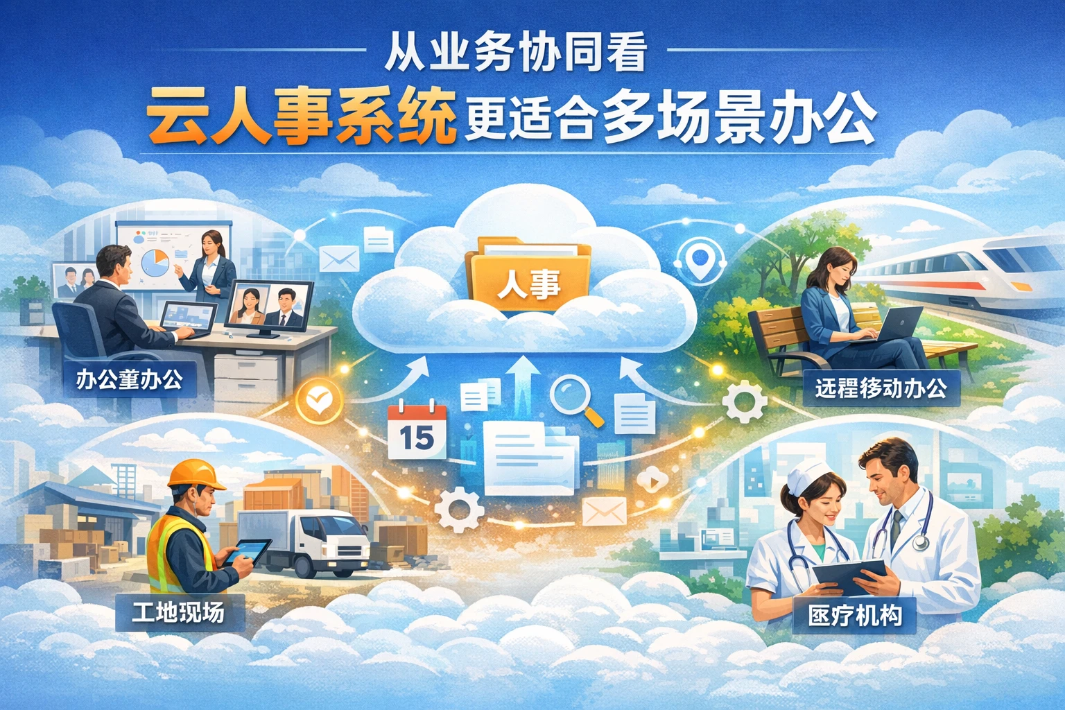 从业务协同看，云人事系统更适合多场景办公