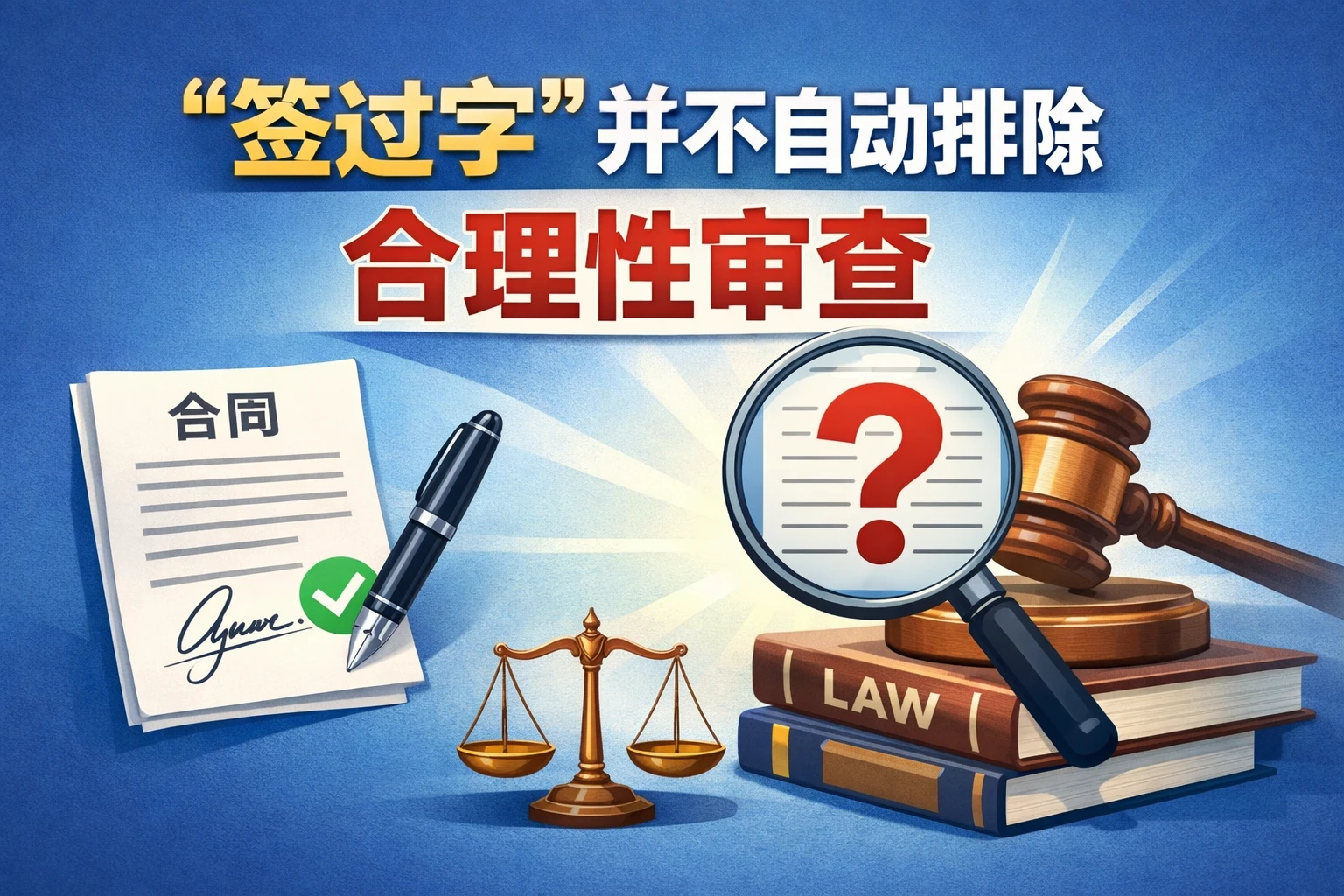 “签过字”并不自动排除合理性审查