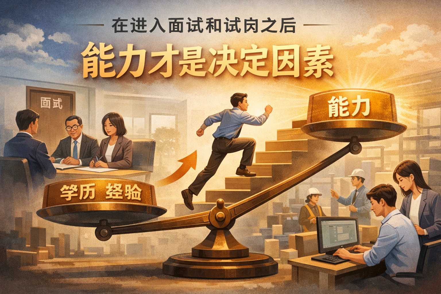 在进入面试和试岗之后，能力才是决定因素