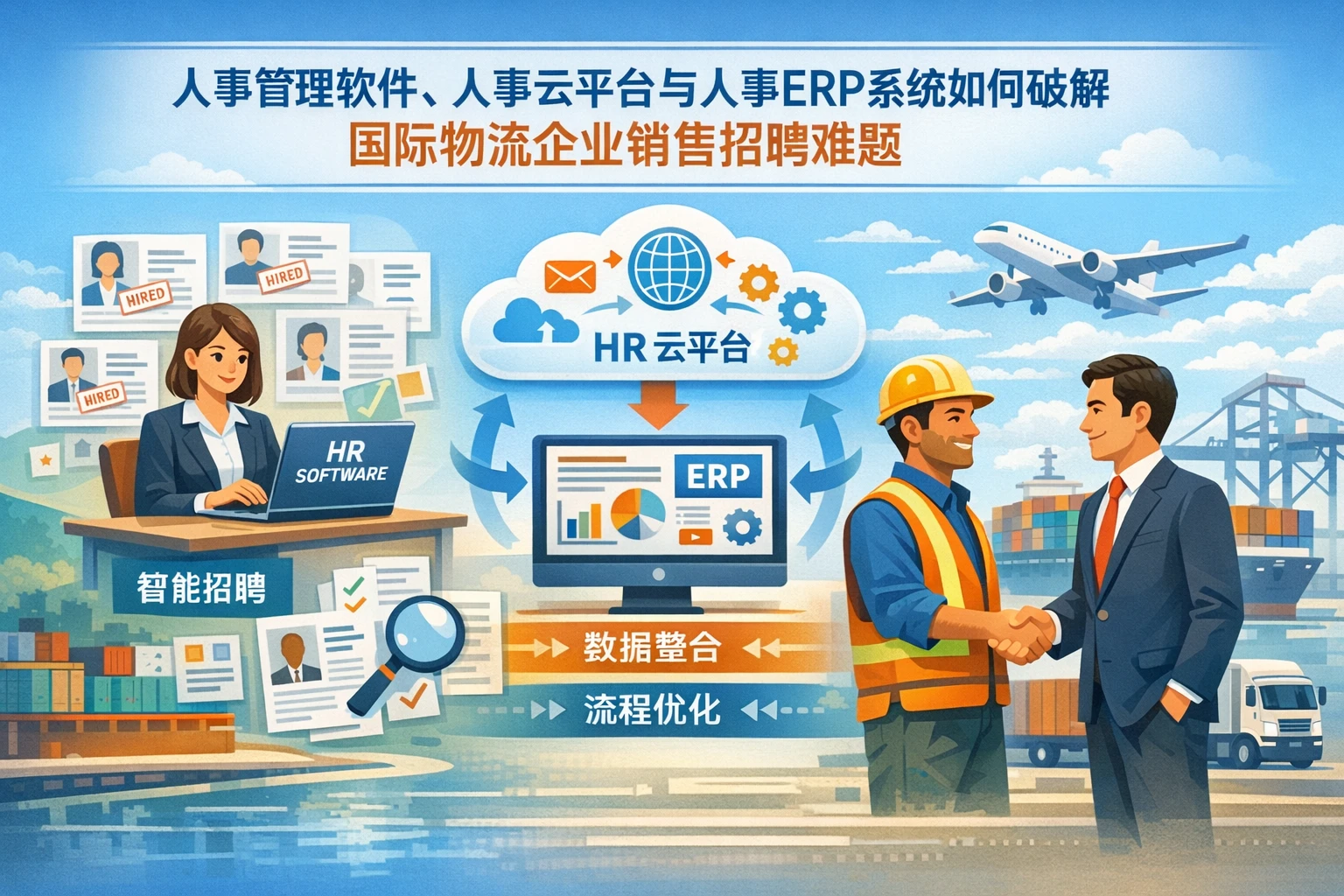 人事管理软件、人事云平台与人事ERP系统如何破解国际物流企业销售招聘难题